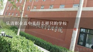 乐清职业高中是什么样只的学校