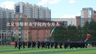 北京培黎职业学院的专升本