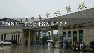 铜陵安工学院会计省内排名多少