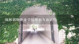 锡林郭勒职业学院单招有面试吗