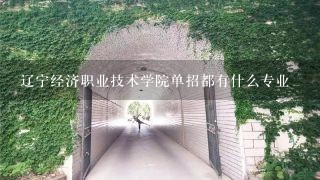 辽宁经济职业技术学院单招都有什么专业