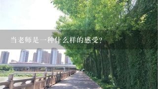 当老师是一种什么样的感受？