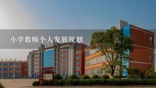 小学教师个人发展规划