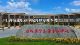 上海城建职业学院可以专升本吗