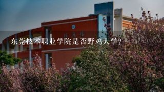东莞技术职业学院是否野鸡大学?