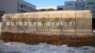 都是上职教惹里祸、还不如不上里？