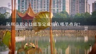 深圳市职业技能鉴定成绩在哪里查询？