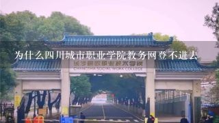 为什么四川城市职业学院教务网登不进去