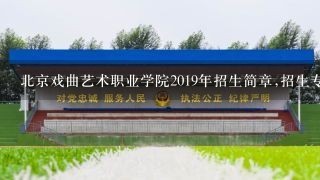 北京戏曲艺术职业学院2019年招生简章,招生专业