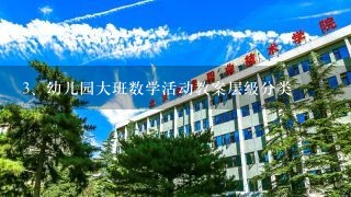 幼儿园大班数学活动教案层级分类