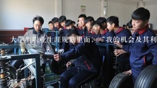 大学生职业生涯规划里面，“我的机会及其利用”和“我面临的威胁及其他排除”该怎么写？