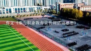 作文《参与职业教育宣传周活动感想》