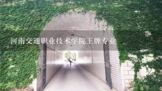 河南交通职业技术学院王牌专业