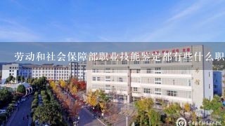 劳动和社会保障部职业技能鉴定都有些什么职业种类的鉴定