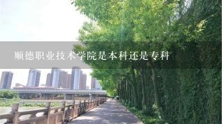 顺德职业技术学院是本科还是专科