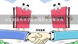 大连职业技术学院单独招生在哪查询