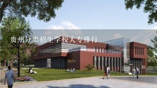 贵州分类招生学校大专排行