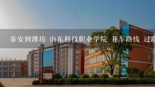 泰安到潍坊 山东科技职业学院 开车路线 过路费