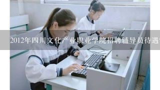 2012年四川文化产业职业学院招聘辅导员待遇？跪求