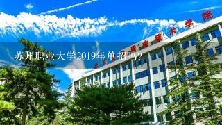 苏州职业大学2019年单招吗？