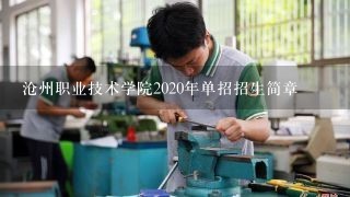 沧州职业技术学院2020年单招招生简章
