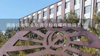 湖南成才职业培训学校有哪些培训类型？