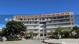 职业学校 大学自主招生条件