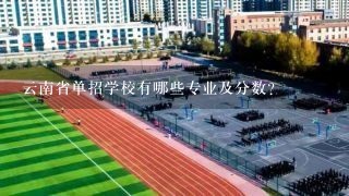 云南省单招学校有哪些专业及分数？