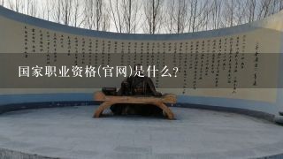 国家职业资格(官网)是什么?