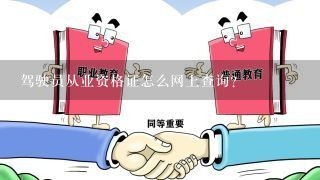 驾驶员从业资格证怎么网上查询？