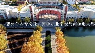 想要个大专文凭，河源职业学校与河源电大哪个学校比较好?