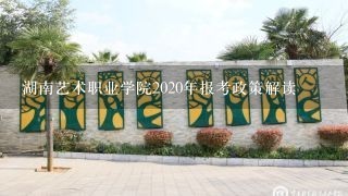 湖南艺术职业学院2020年报考政策解读