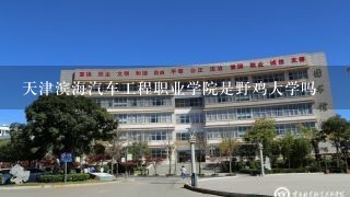 天津滨海汽车工程职业学院是野鸡大学吗