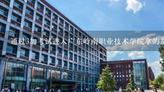 通过3加考试进入广东岭南职业技术学院拿的是全日制