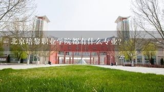 北京培黎职业学院都有什么专业？