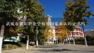 武威市新阳职业学校有国家承认的证书吗