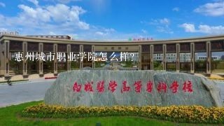 惠州城市职业学院怎么样？