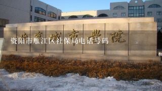 资阳市雁江区社保局电话号码