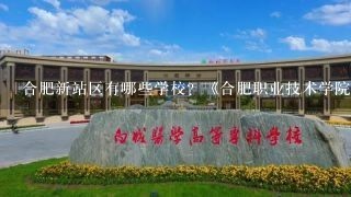 合肥新站区有哪些学校？《合肥职业技术学院》这个学