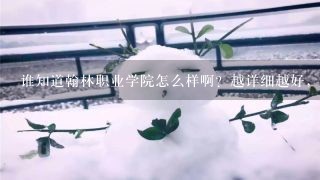 谁知道翰林职业学院怎么样啊？越详细越好，不要网上查到的资料！！