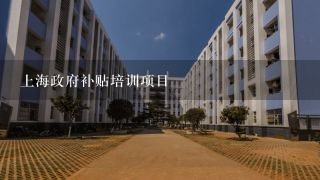 上海政府补贴培训项目