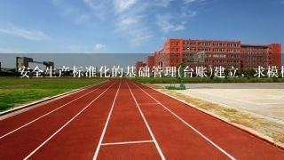 安全生产标准化的基础管理(台账)建立，求模板或建议……