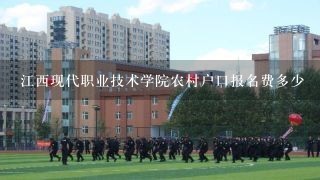 江西现代职业技术学院农村户口报名费多少