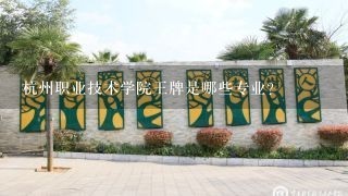 杭州职业技术学院王牌是哪些专业？