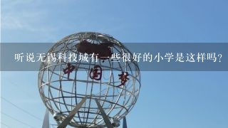 听说无锡科技城有一些很好的小学是这样吗？