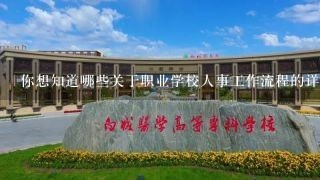 你想知道哪些关于职业学校人事工作流程的详细信息