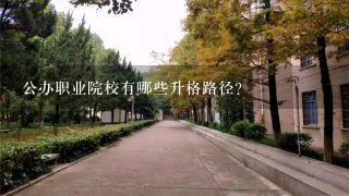 公办职业院校有哪些升格路径?