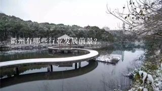 衢州有哪些行业发展前景?