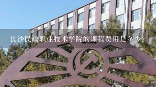 长沙民政职业技术学院的课程费用是多少?