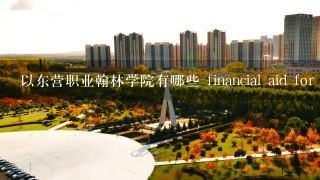 以东营职业翰林学院有哪些 financial aid for graduate students?